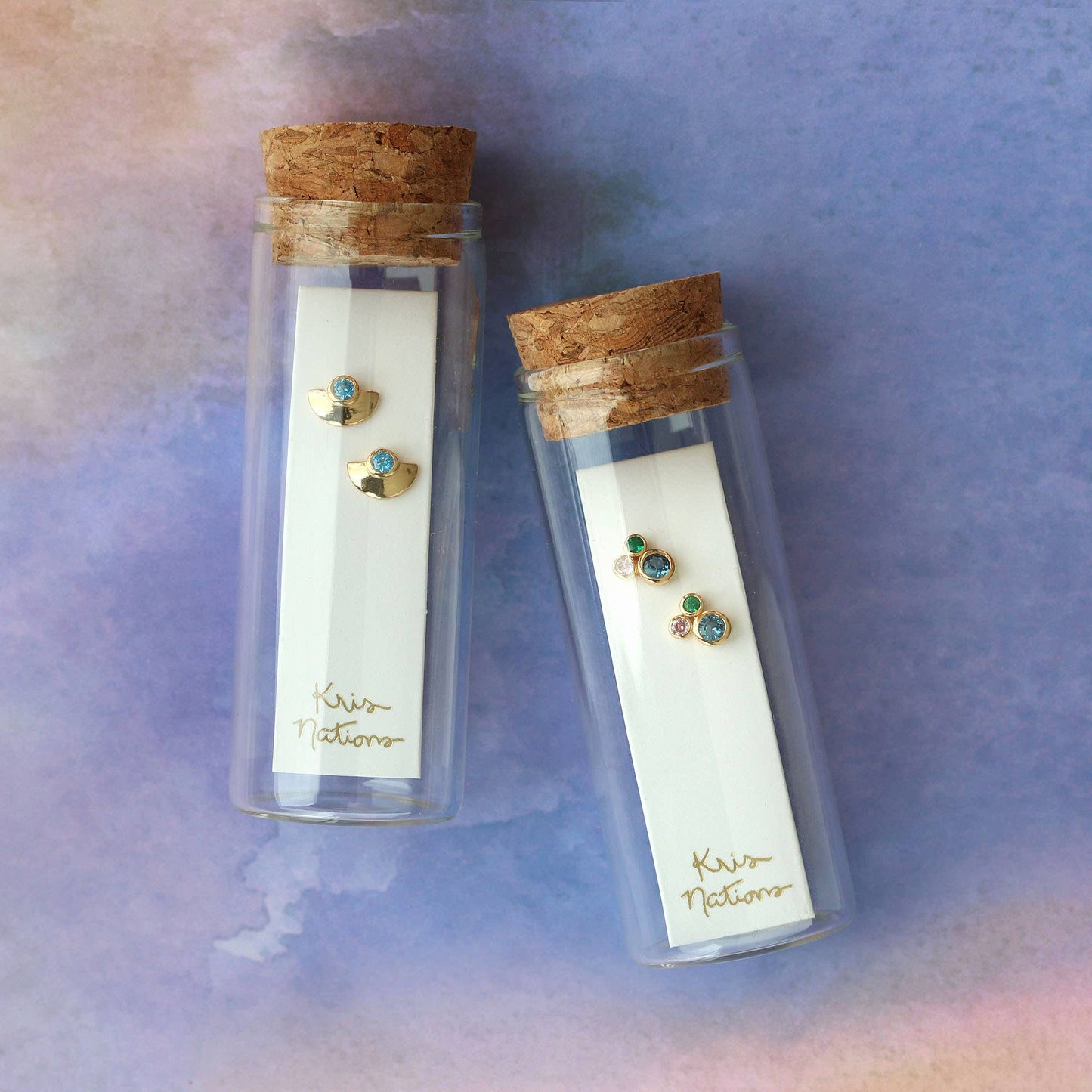 Modernist Crystal Studs
