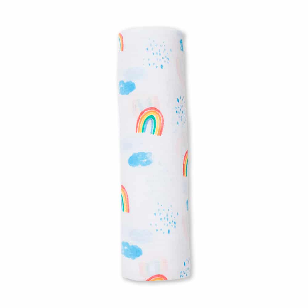 Rainbow Sky Lulujo Cotton Swaddle