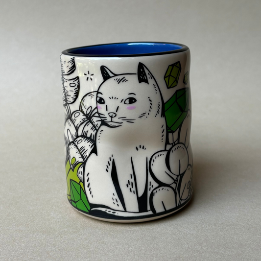 Lucky Cat & Houseplant Cup