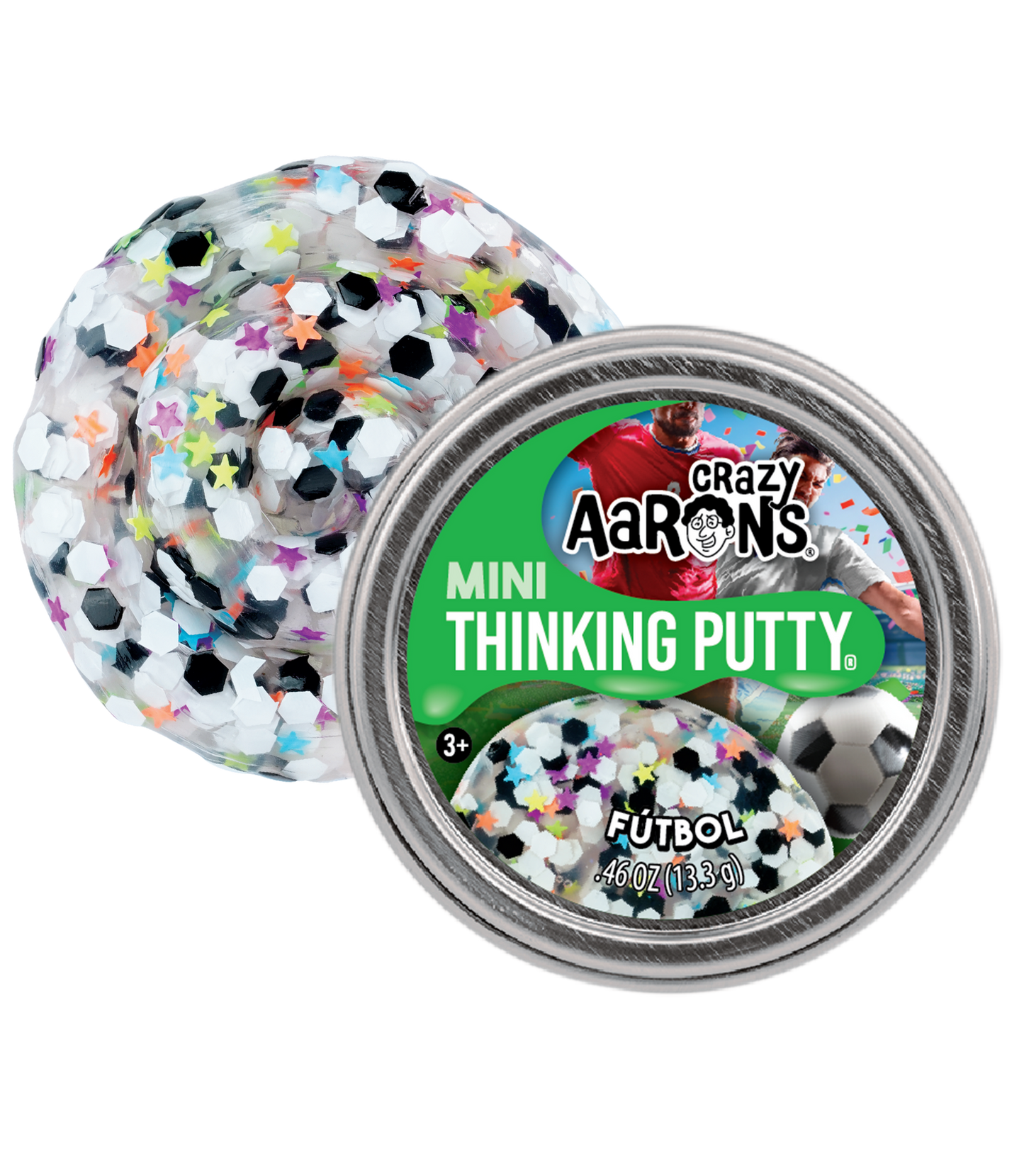 Mini Futbol 2" Thinking Putty Tin