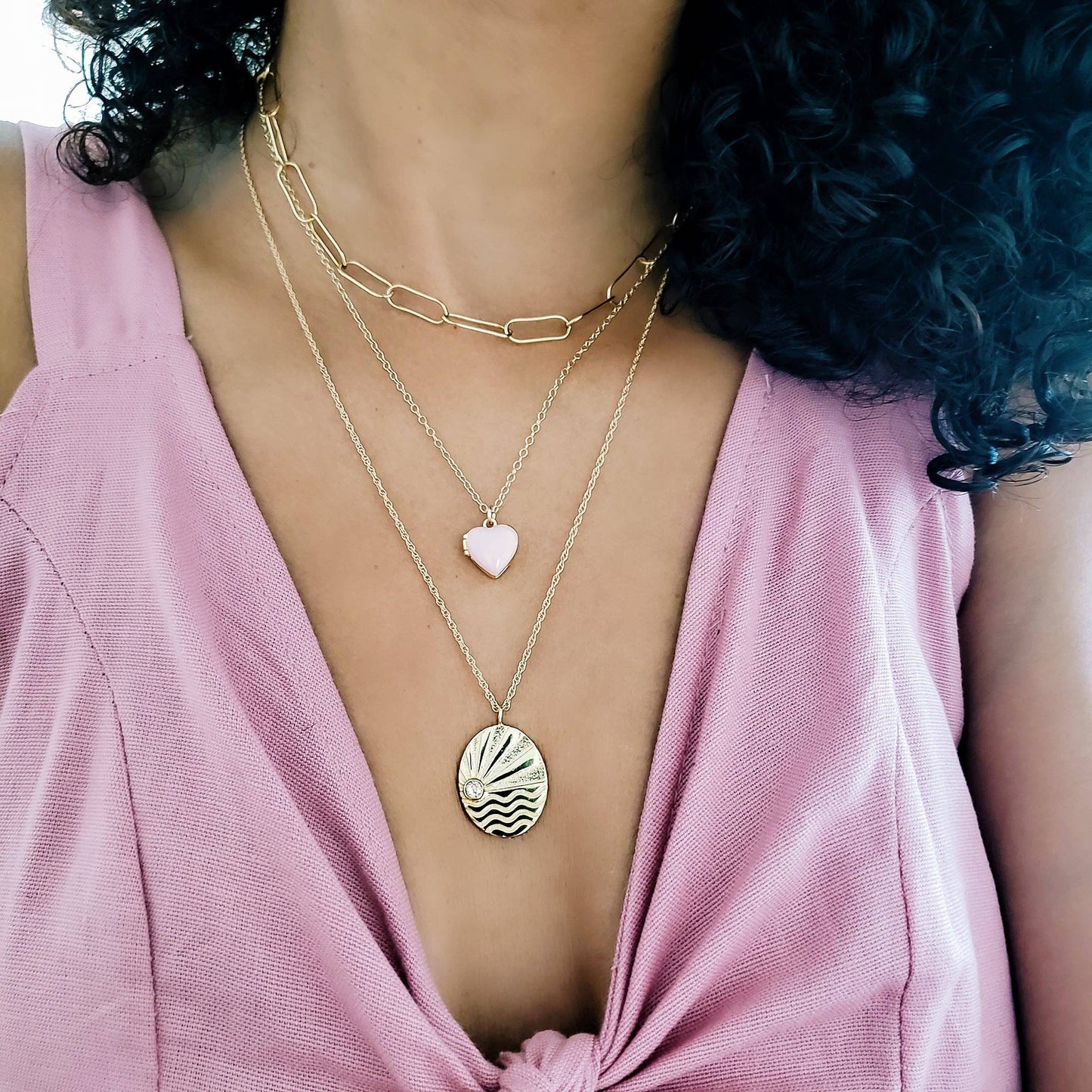 Enamel Heart Lockets