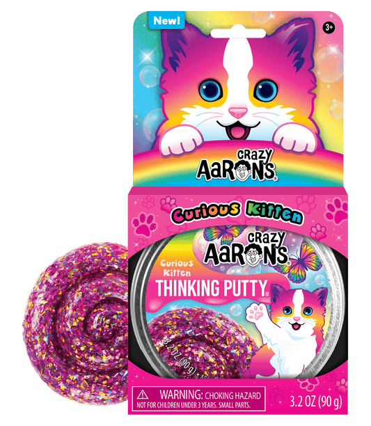 Putty Pets Curious Kitten - Full Size 4" Thinking Putty Tin