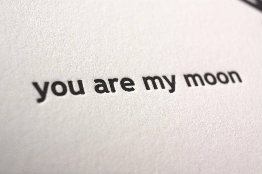 You Are My Moon Card
