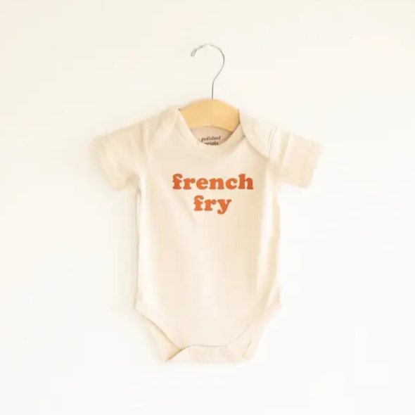 French Fry Organic Cotton Baby Onesie