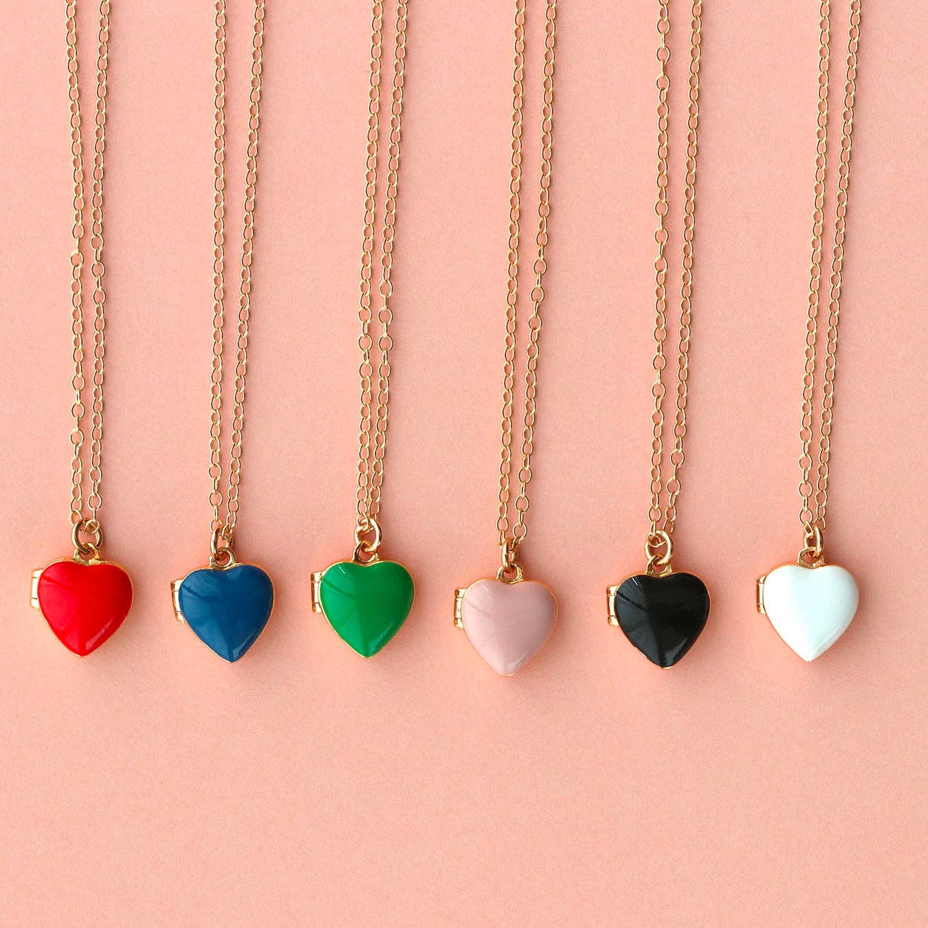 Enamel Heart Lockets