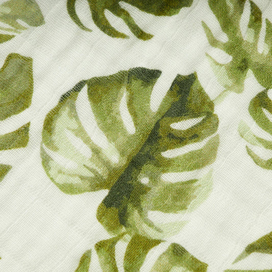 Organic Cotton Burp Cloth Island Leaf