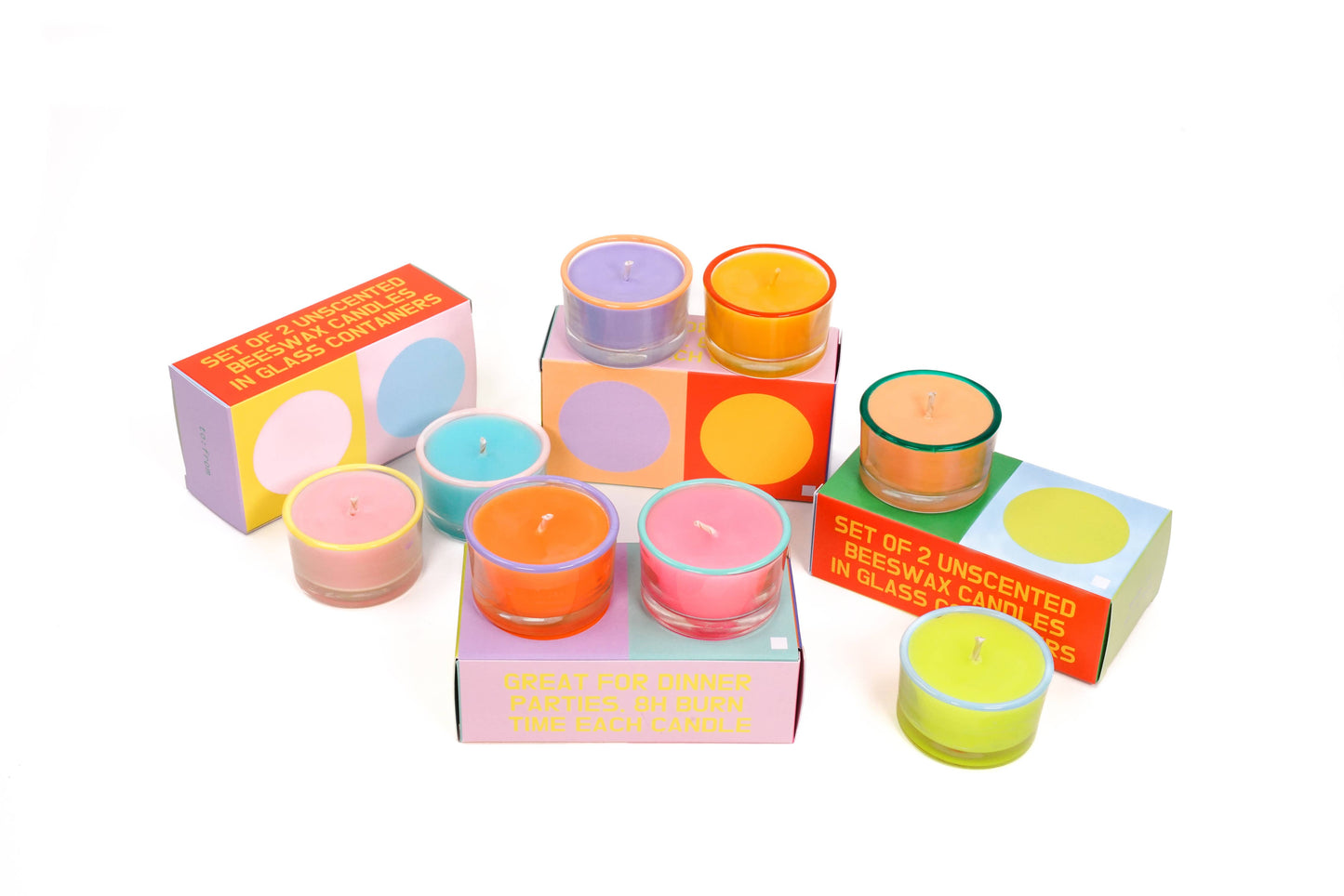 Orange & Pink Party Candle