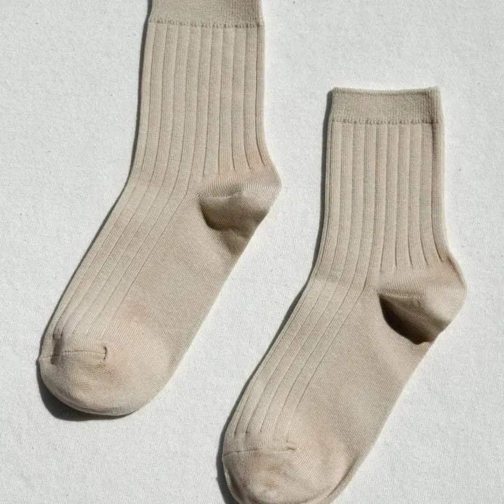 Her Combed Cotton Rib Socks