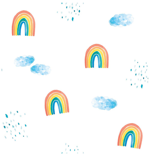 Rainbow Sky Lulujo Cotton Swaddle
