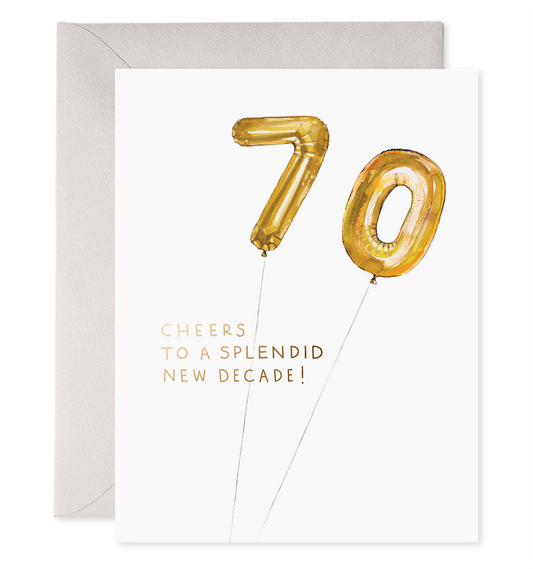 70th Birthday Greeting Card
