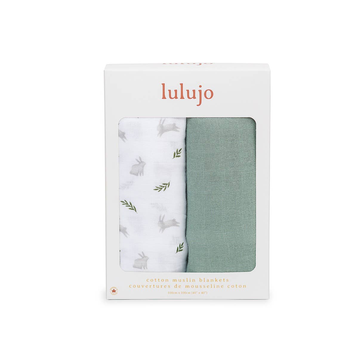Bunnies & Ferns Lulujo Cotton Swaddles