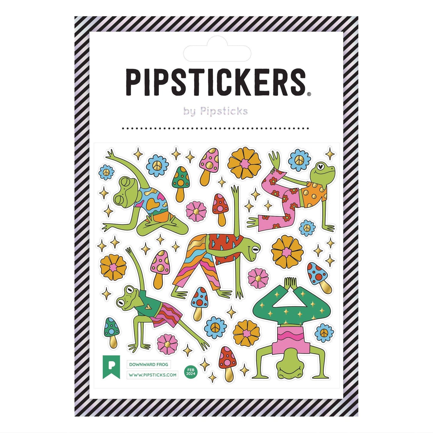 Downward Frog Stickers