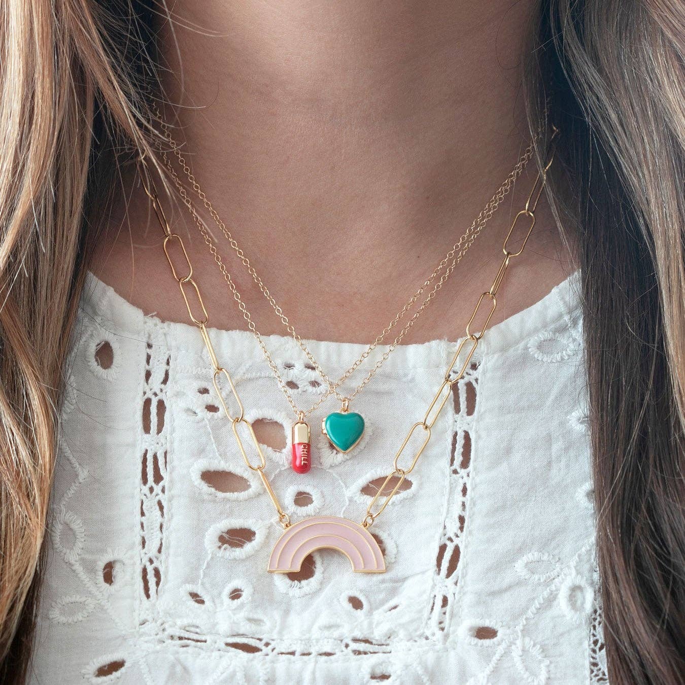Enamel Heart Lockets