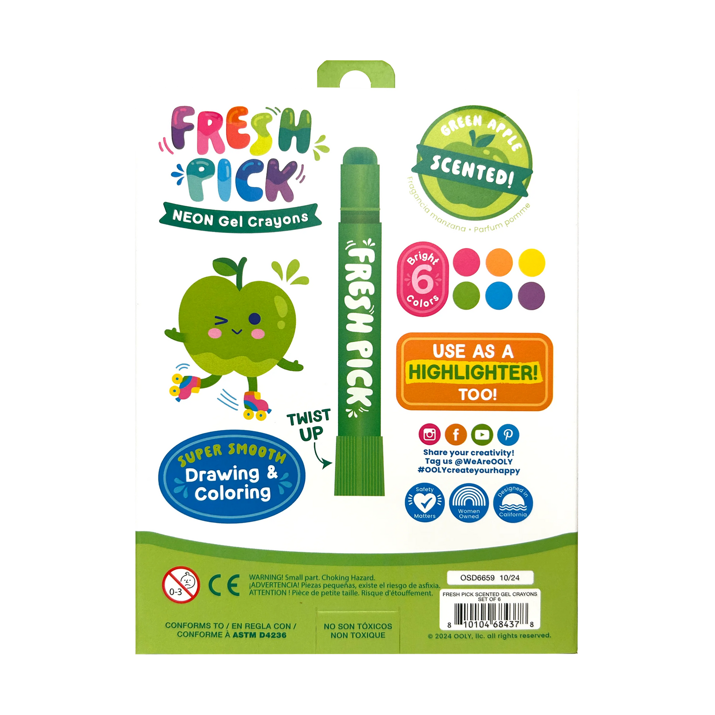 Fresh Pick Apple Scented Gel Crayons