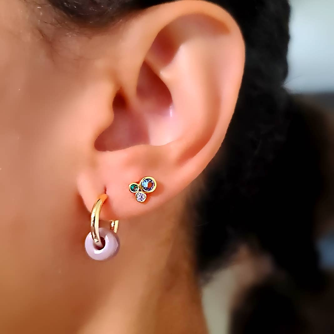 Modernist Crystal Studs