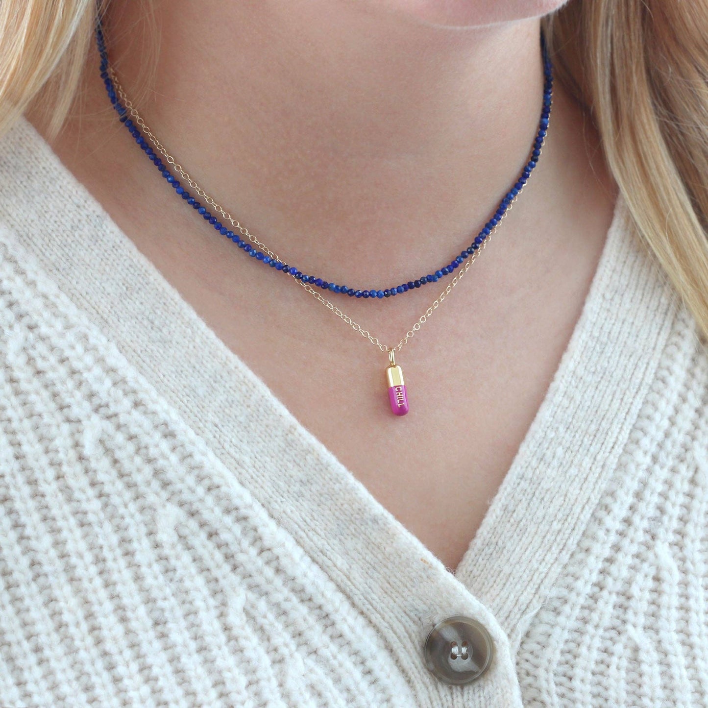 Petite Gemstone Beaded Necklaces
