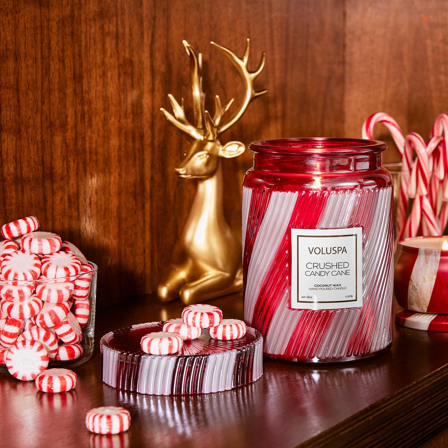 Candy Cane Large Jar Candle