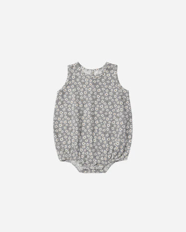 Blue Ditsy Bubble Romper