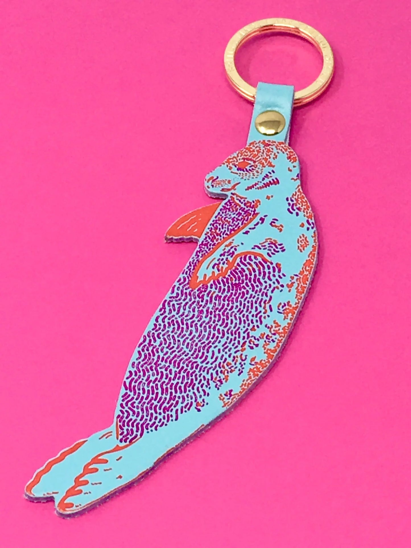 Seal Leather Key Fob