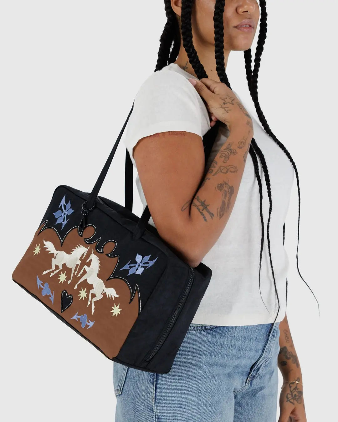 Medium Nylon Bowler Bag