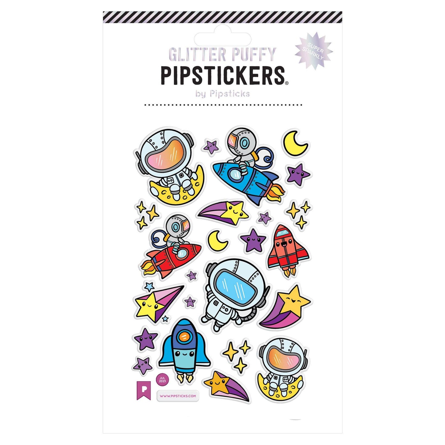 Puffy Adorable Astronauts Stickers