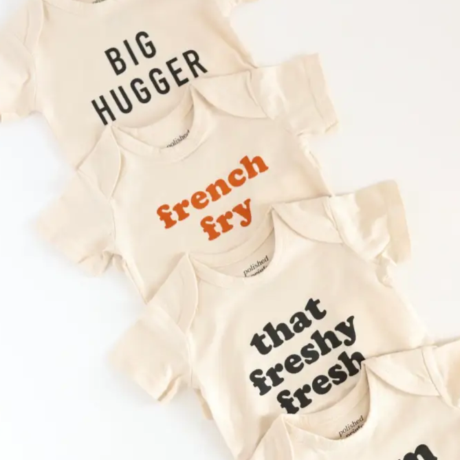 French Fry Organic Cotton Baby Onesie