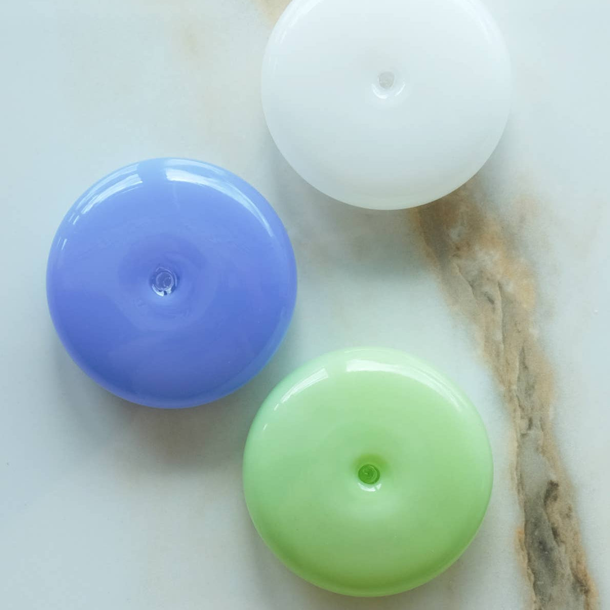 Milk Glass Bubble Incense Holder