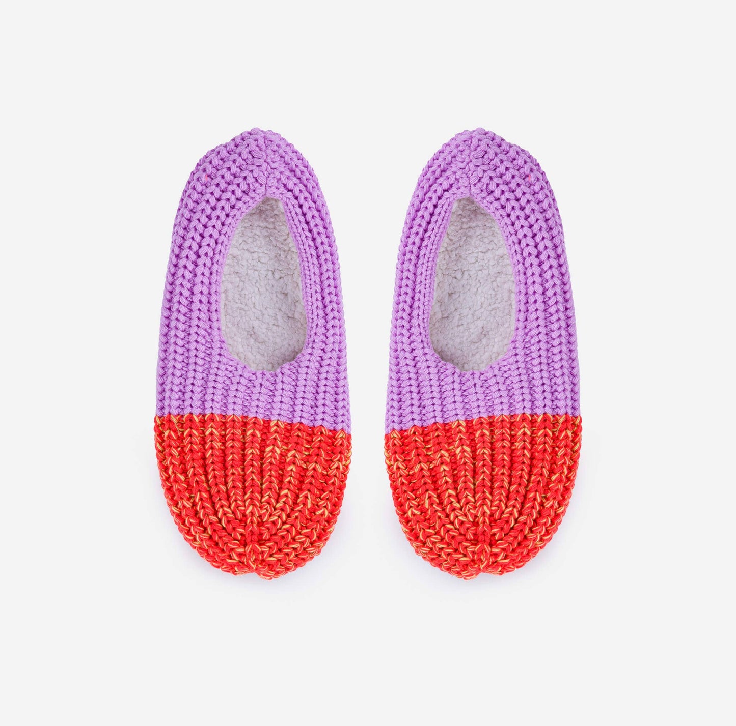 Colorblock Knit Slippers