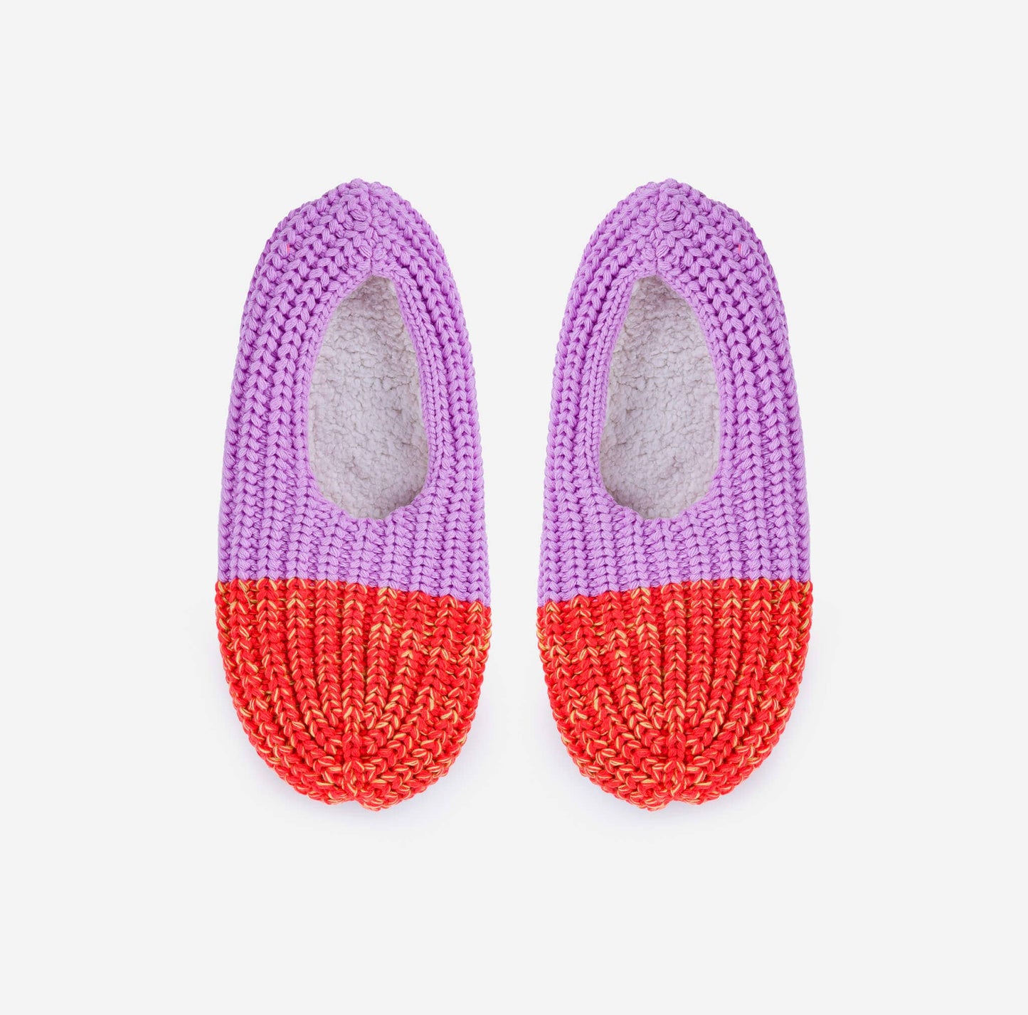 Colorblock Knit Slippers