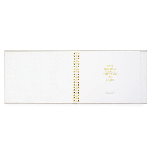 Grey Holiday Card Keepsake Book