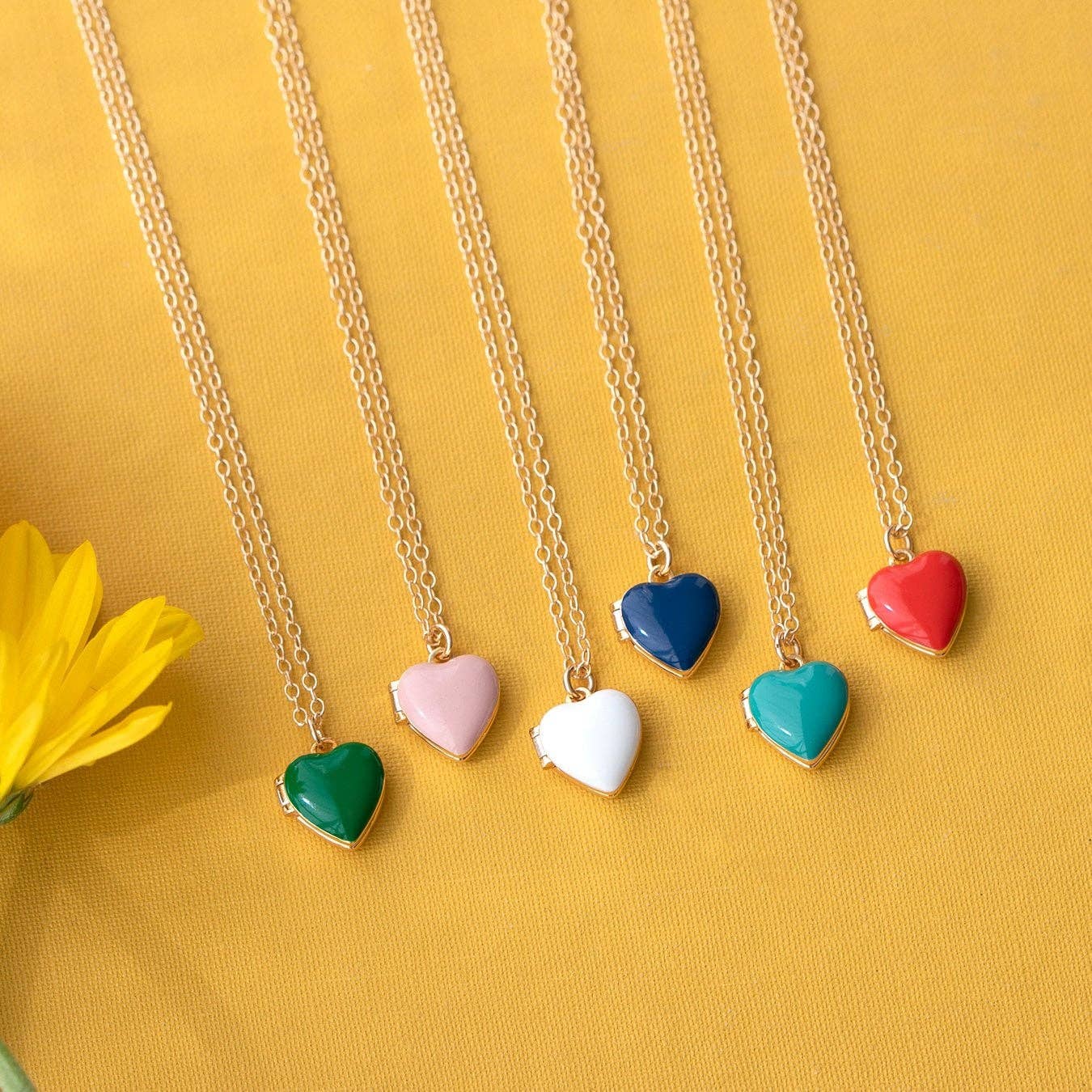 Enamel Heart Lockets