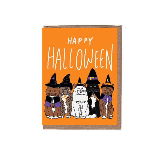 Halloween Cats Greeting Card