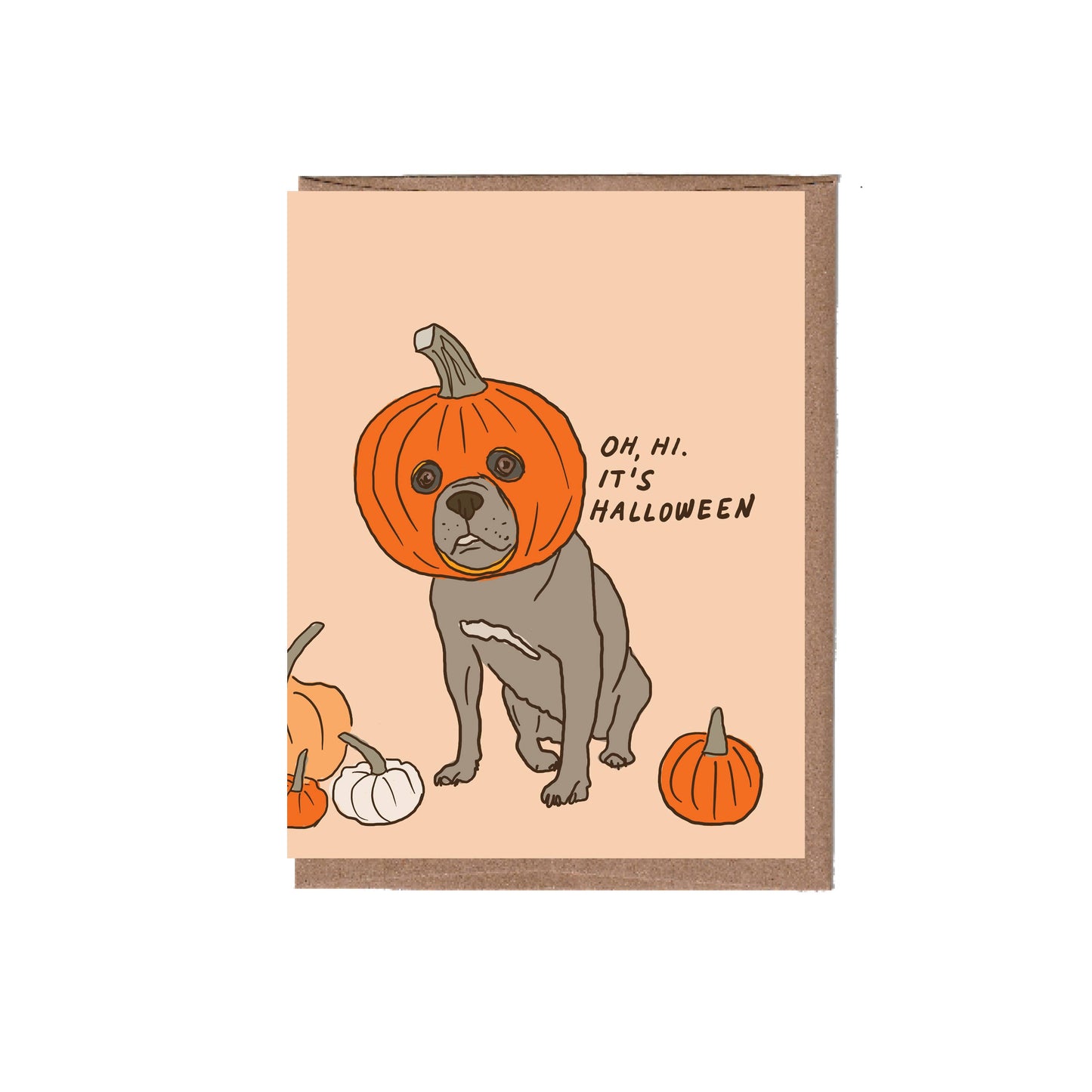 Pumpkin Dog Halloween Greeting Card