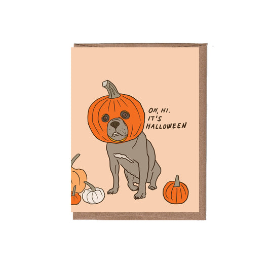 Pumpkin Dog Halloween Greeting Card