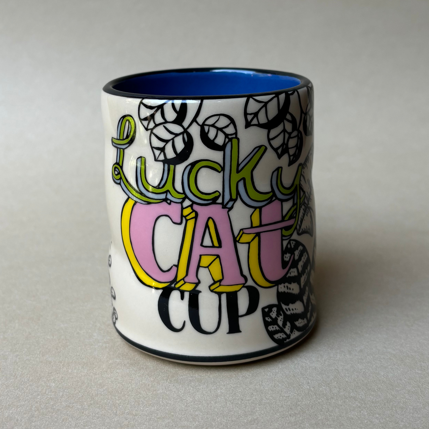 Lucky Cat & Houseplant Cup