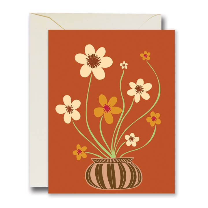 Orange Flowers Card