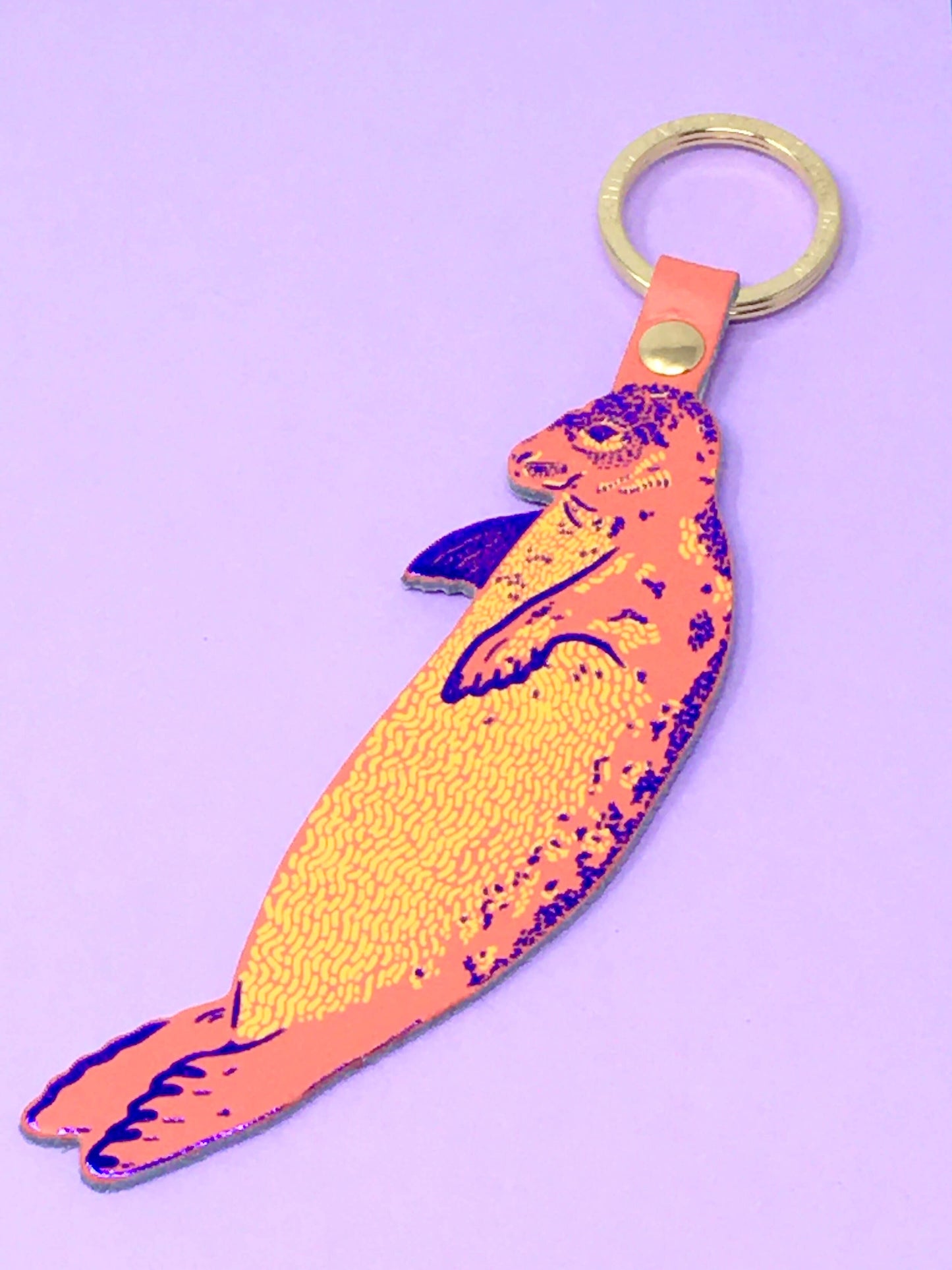 Seal Leather Key Fob