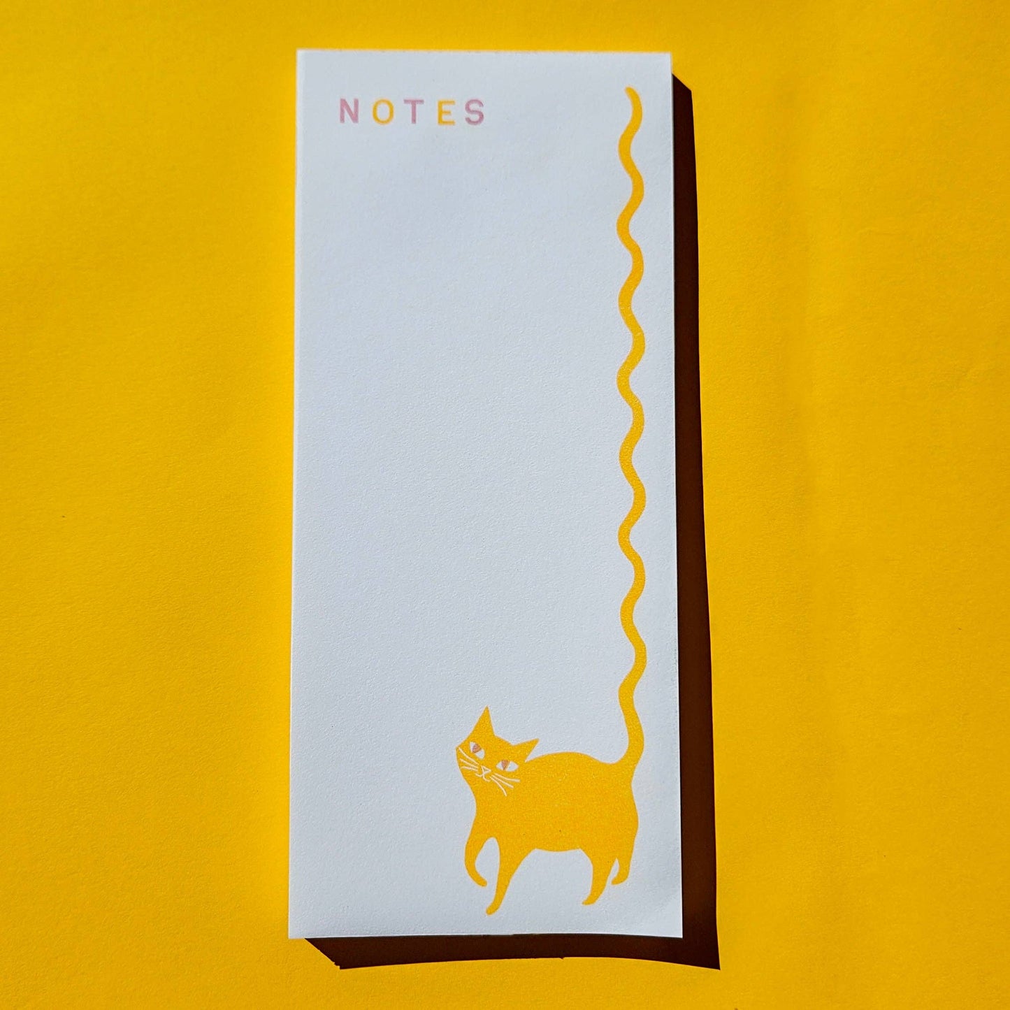 Squiggle Tail Cat Notepad