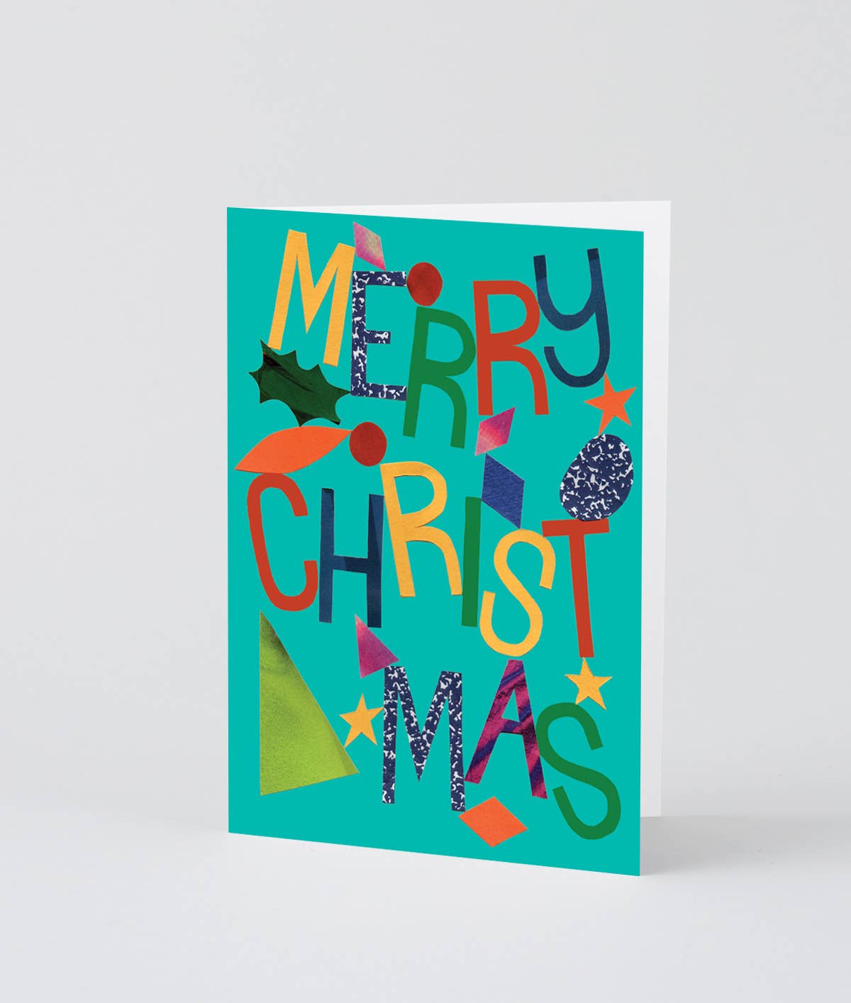 Merry Christmas Collage Embossed Card