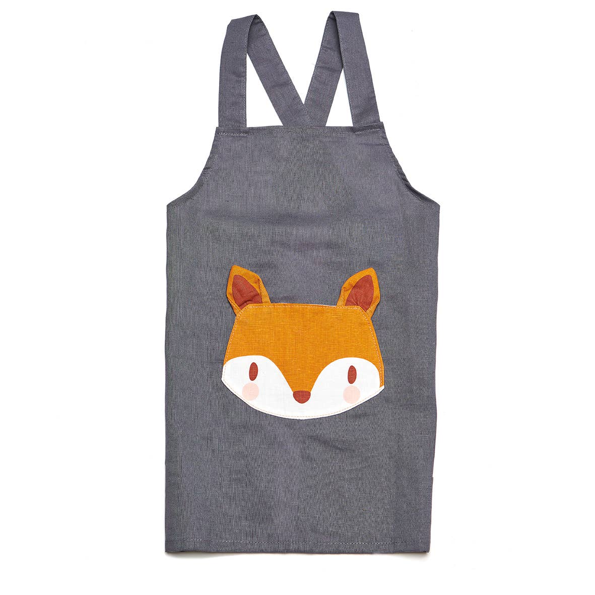 Fox Linen Apron For Kids