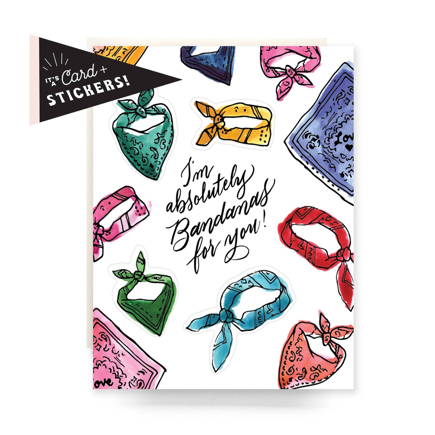 Bandanas for You: Sticker Sheet Card