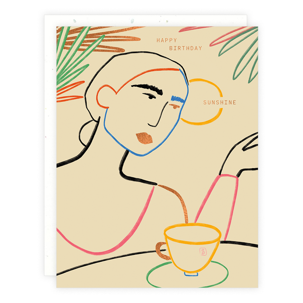 Colorful Lady Card
