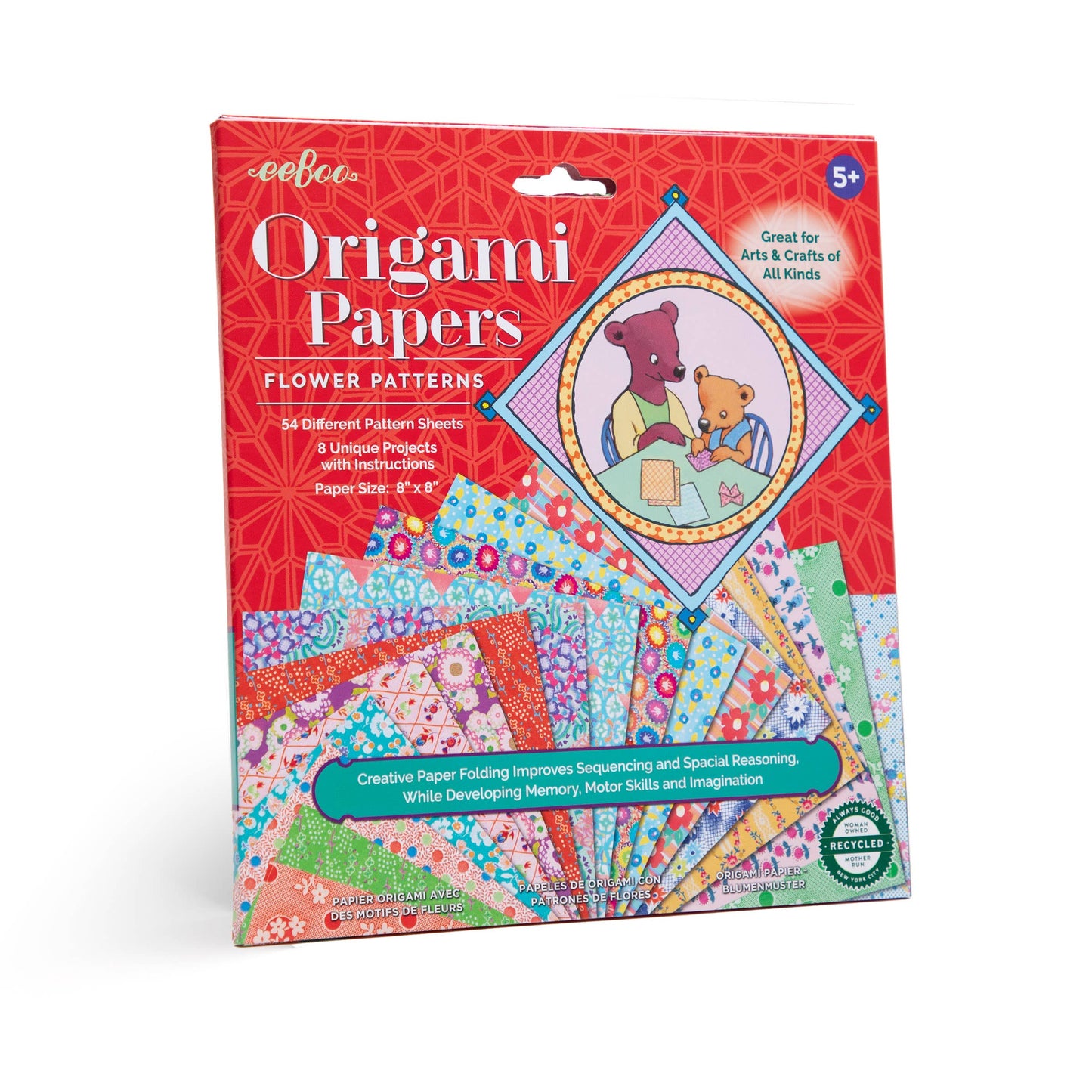 Flower Pattern Origami Papers