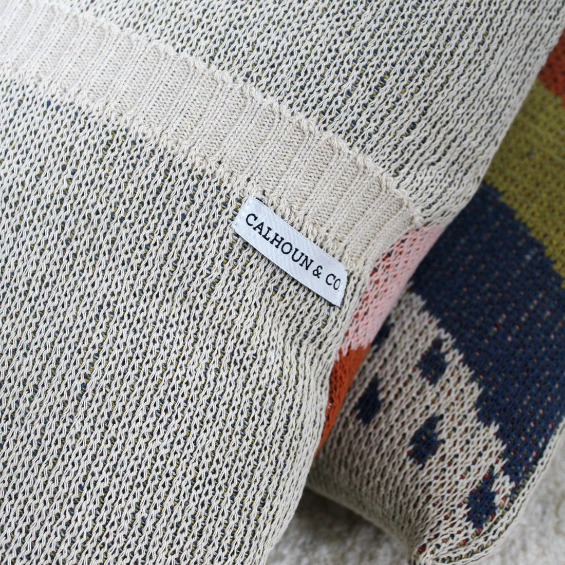 Rainbow Knit Pillow