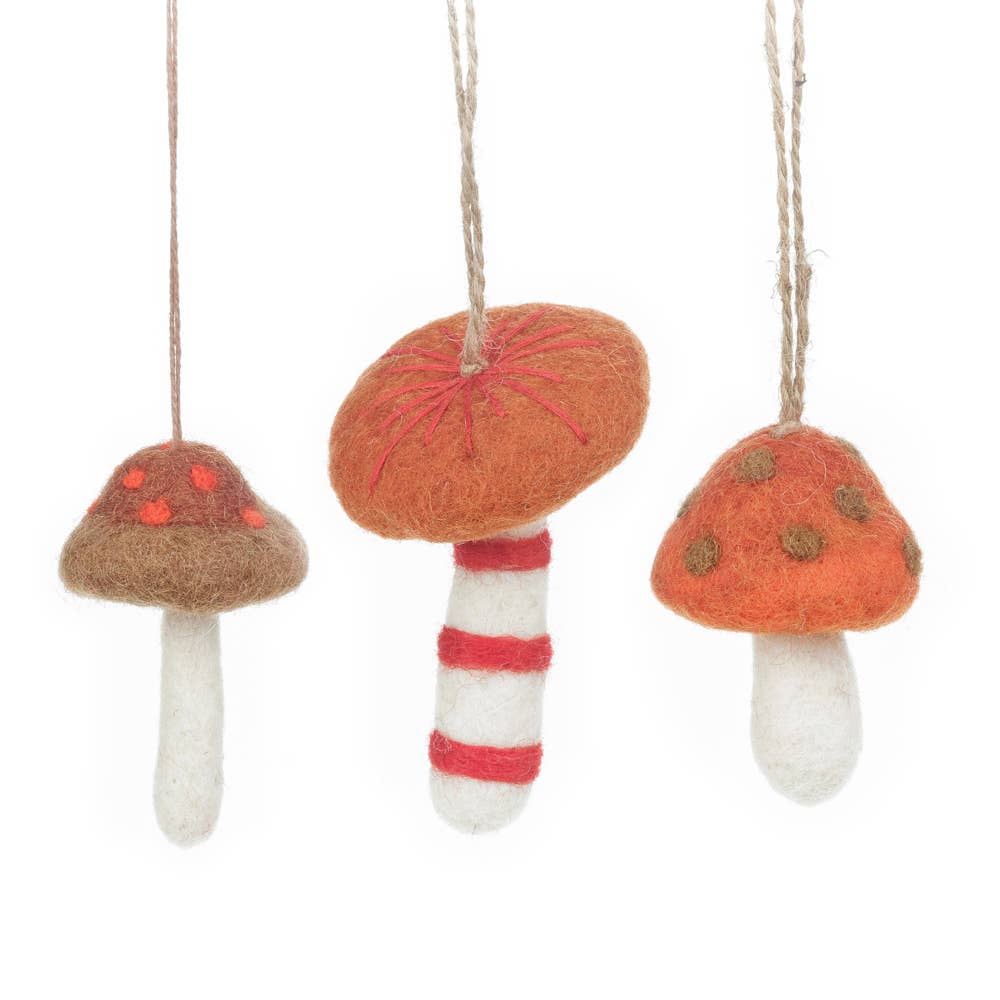 Wild Foraged Mushroom Ornaments
