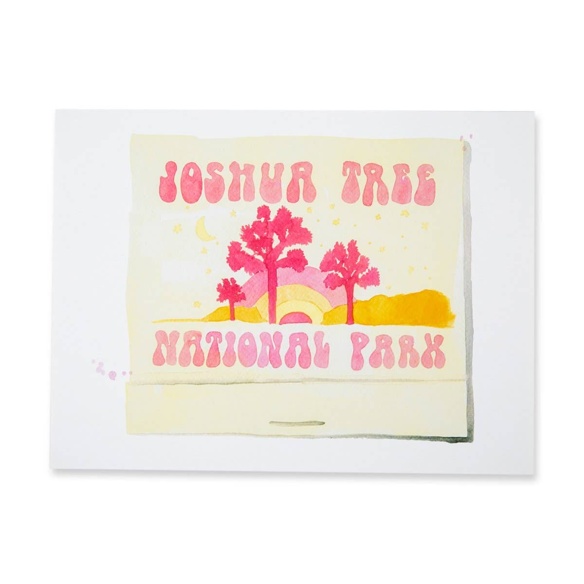 Joshua Tree Matchbook Watercolor Print