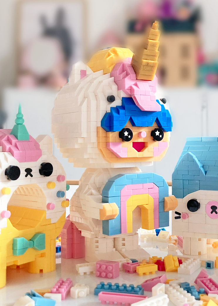 Rainbow Unicorn Mini-Bricks
