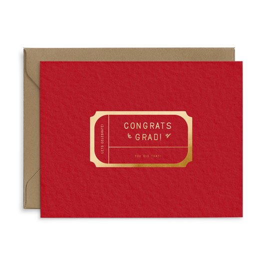 Congrats Grad Ticket Graduation Greeting Card