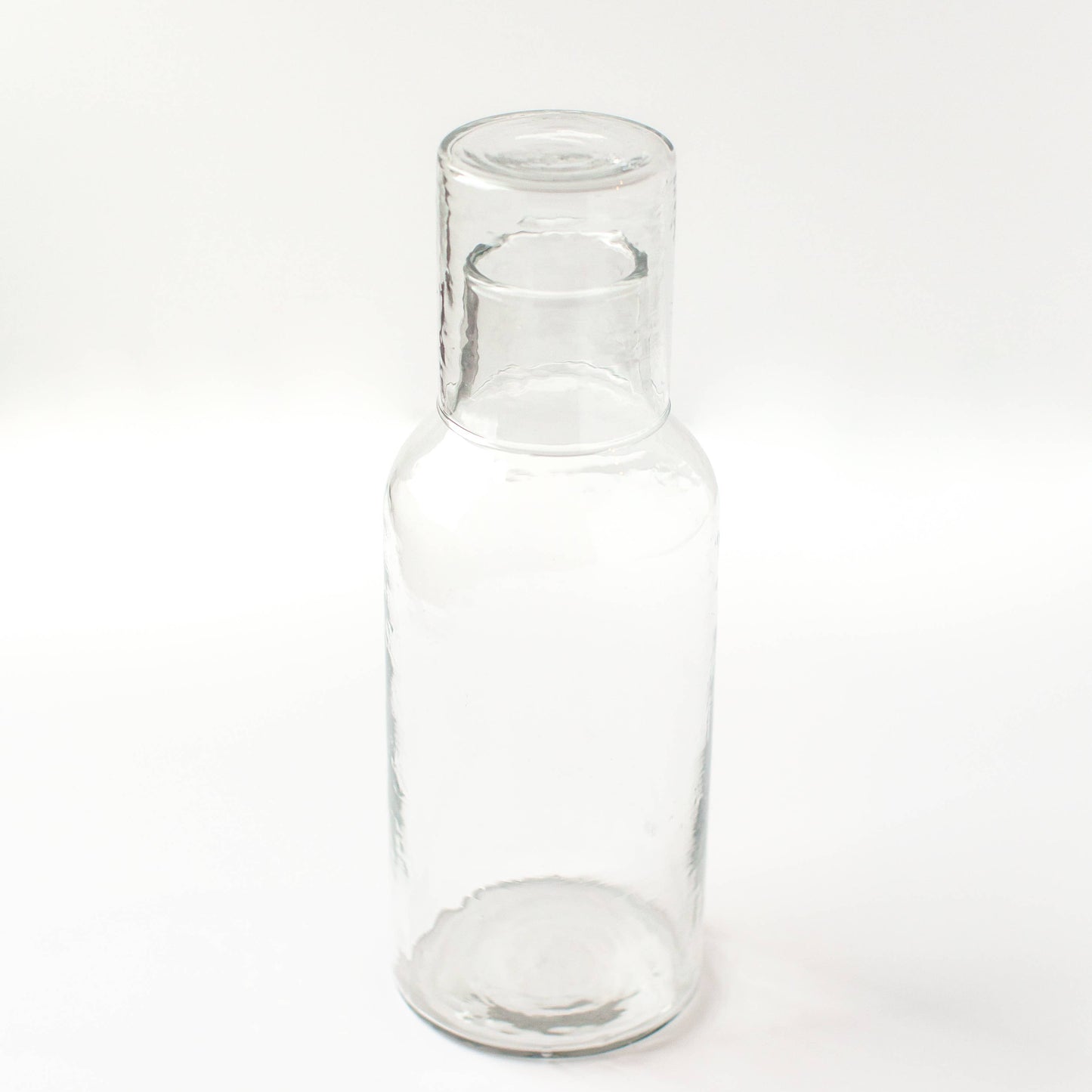 Handblown Hammered Glass Carafe
