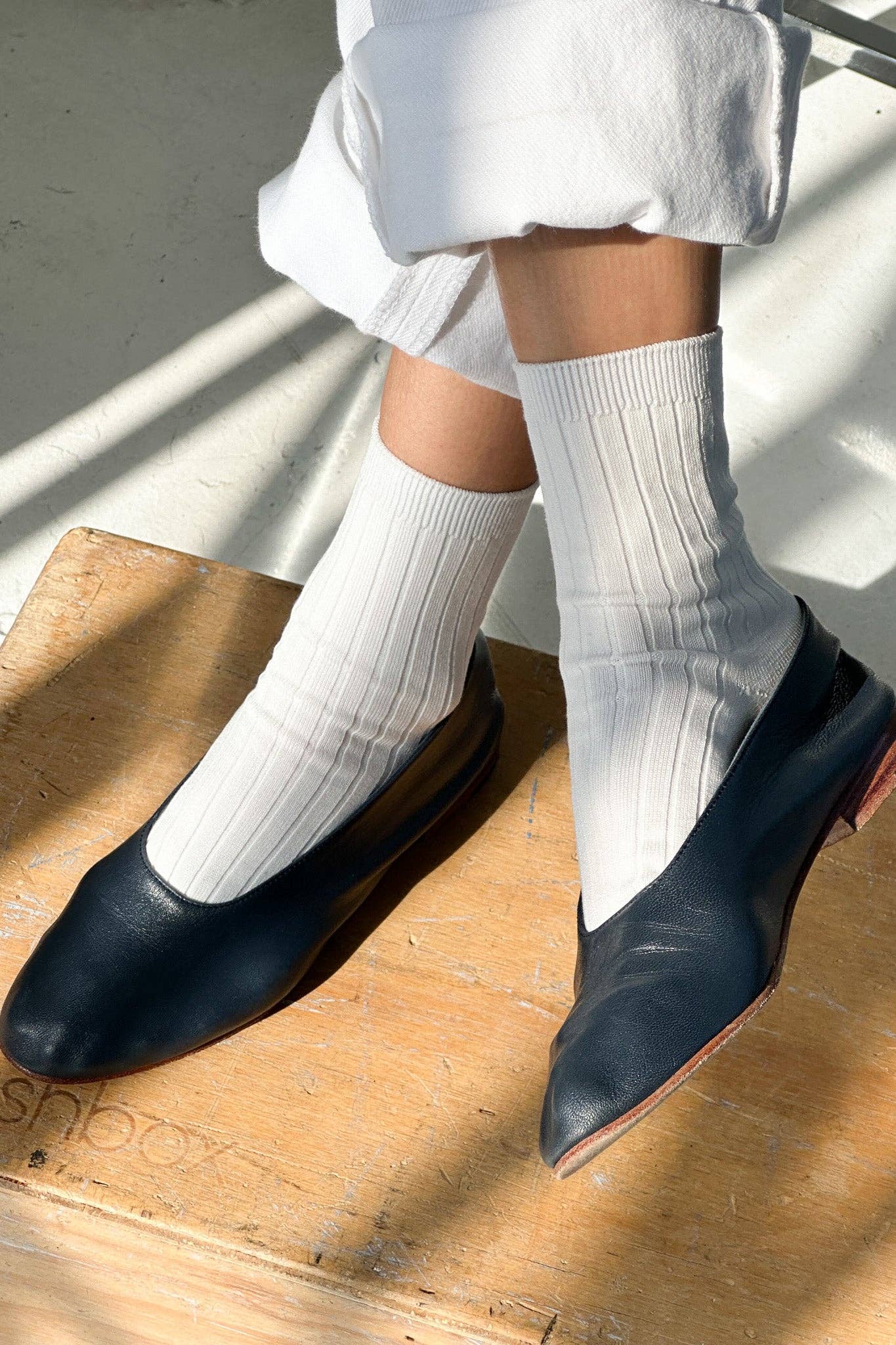 Her Combed Cotton Rib Socks